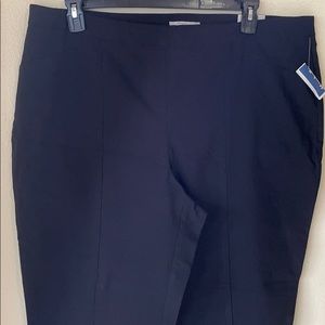 Woman stretchy black pants